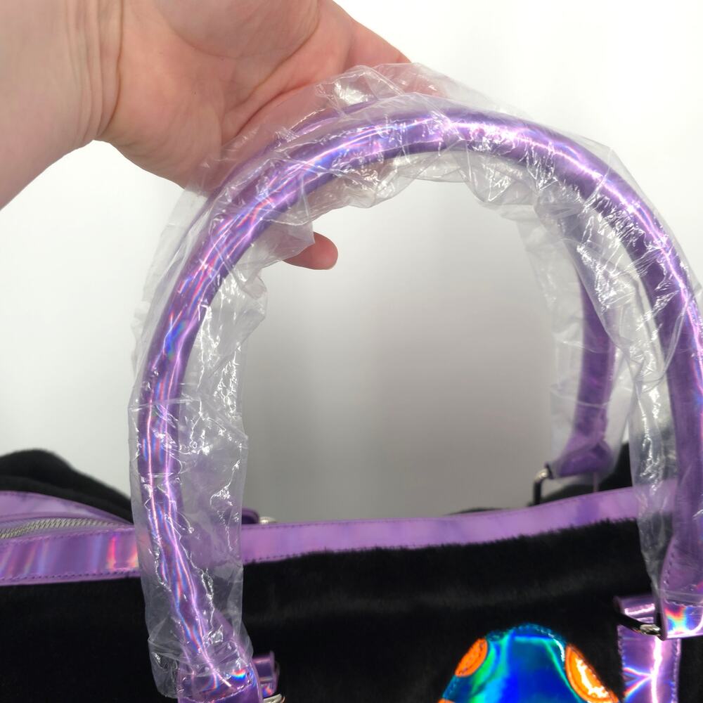 Dolls Kill Current Mood Lost in Wonderland Fuzzy Weekender Bag New - Picture 5 of 15